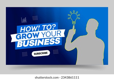 Business idea video thumbnail template