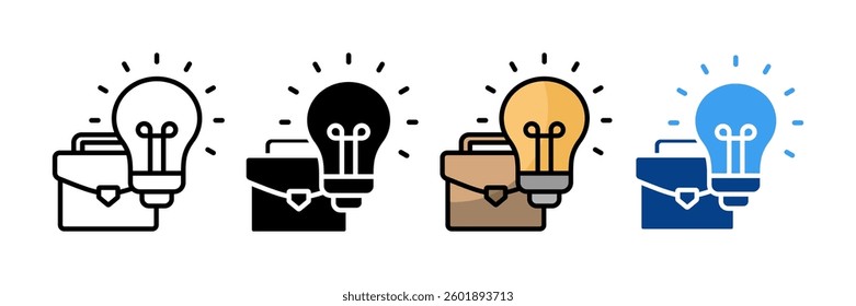 Business Ideas Icon Set Multiple Style Collection
