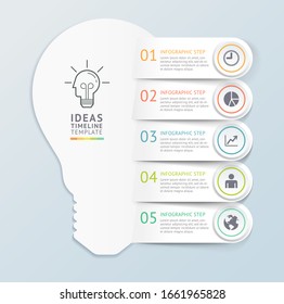 Business ideas infographics template background. Vector illustrations.