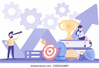 Business ideas. Starting business process requires careful planning, strategy, thinking and support. Develop a plan for goals, target, competition, marketing strategy, financial project.