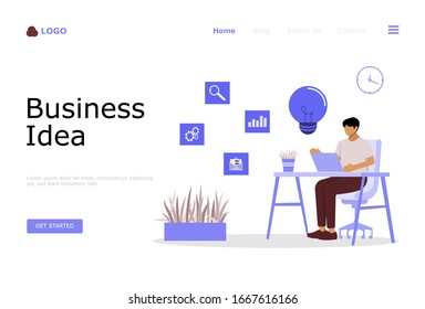 Business Ideas Vector Illustration Concept, Suitable for web landing page, ui, mobile app, editorial design, flyer, banner, and other related occasion