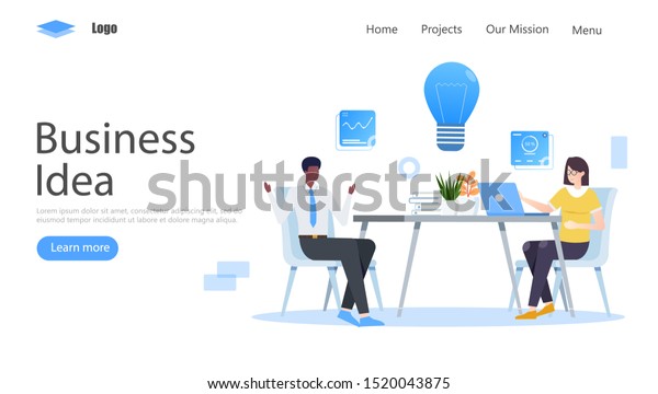 Business Ideas Vector Illustration Concept Suitable Stock Vector