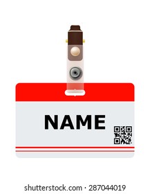 Business identification with QR code. Vector illustration