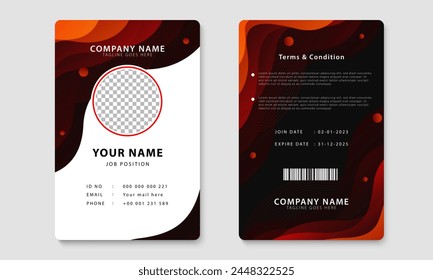 Plantilla de diseño de tarjeta de identidad de negocios. Tarjetas de identificación de la oficina para empleados. Vector