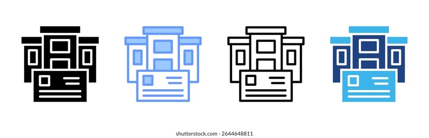 Business Identity icon sheet multiple style collection