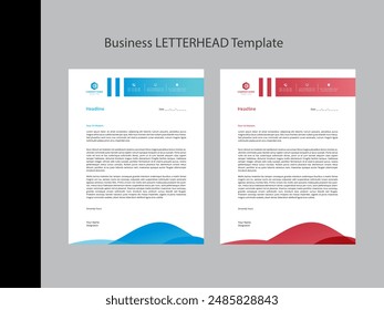 Business identity letterhead template design