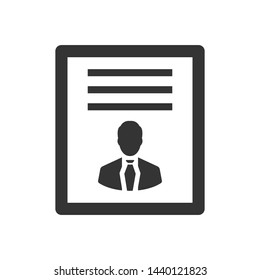 Business identity, pass, card icon