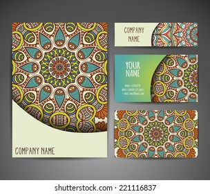 Business identity style. Vector background. Vintage decorative elements. Hand drawn background.