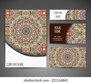 Business identity style. Vector background. Vintage decorative elements. Hand drawn background.