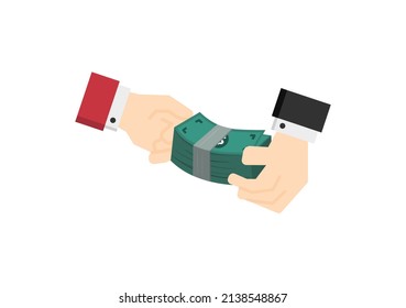 business with illegal cash action vector isolated on white background ep03