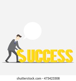 Business illustration. Building success
