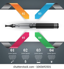 Business illustration of a cigarette and harm.