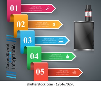 Business illustration of a cigarette and harm.