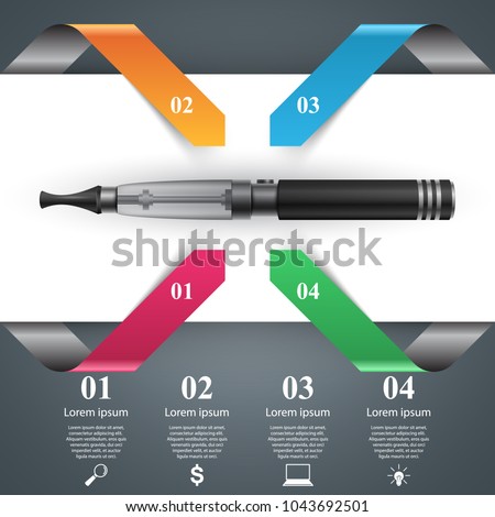Business illustration of a cigarette and harm.