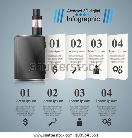 Business illustration of a cigarette and harm.