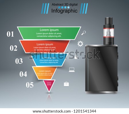 Business illustration of a cigarette and harm.