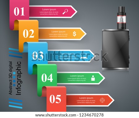 Business illustration of a cigarette and harm.