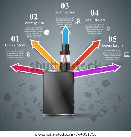 Business illustration of a cigarette and harm.