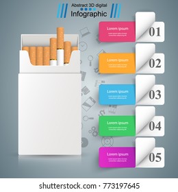 Business illustration of a cigarettes