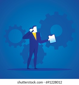 Business illustration concept of business negotiation