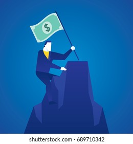 Business illustration concept of business struggle