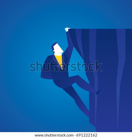 Business illustration concept of business struggle
