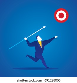 Business illustration concept of business target