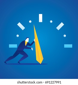 Business illustration concept of time control