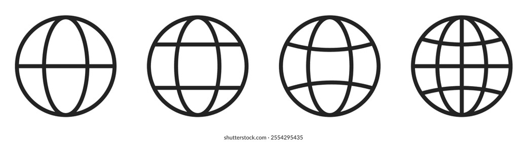 Business illustration design element for User Interface isolated global network. Vector icons in flat style