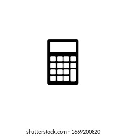 Business Illustration Icon Silhouette Calculator. Simple Vector Illustration Of A Calculator Icon For An Isolated Web Design With A White Background