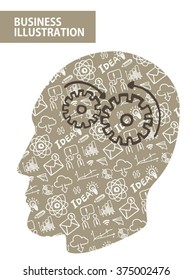business illustration. icons and symbols