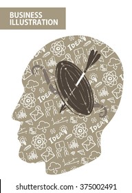 business illustration. icons and symbols