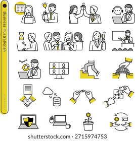 Business-Illustrationssatz: Vektorgrafik