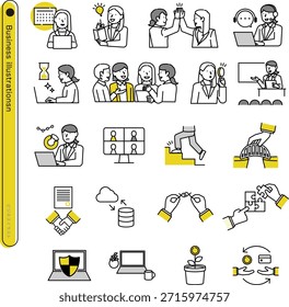 Business-Illustrationssatz: Vektorgrafik