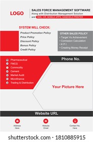 Business Illustration Showing The Concept Of Sales Force Management Leaflet Or Flyer