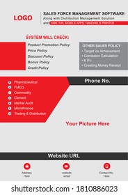 Business Illustration Showing The Concept Of Sales Force Management Leaflet Or Flyer