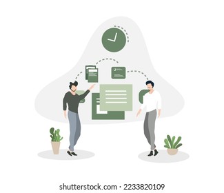 The business illustration vector design