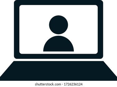 Business illustration of video conferencing.