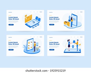Business illustration web header vector pack