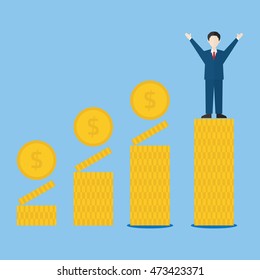 Business illustration. Business winner