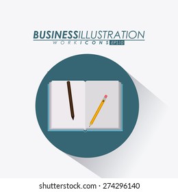 Business illustrations design over white background, vector illustration