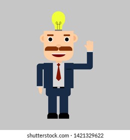 Business illustrations Men are using ideas.