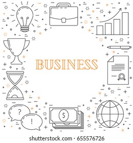 Business illustrations thin line design, vector concept