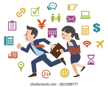 Business image of failure, vector illustration