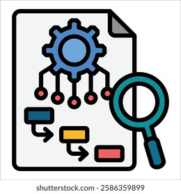 Business Impact Analysis Icon Element For Design