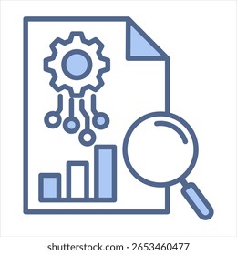 Ilustração do vetor de ícone azul de impacto nos negócios