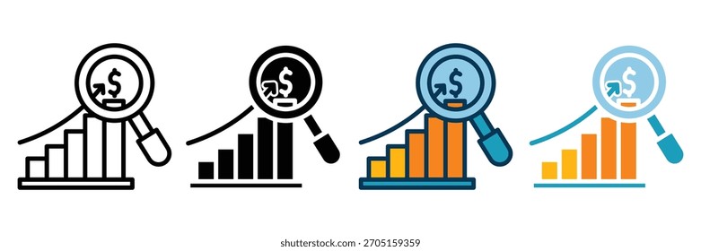 Icono de Web de impacto empresarial colección de estilo múltiple