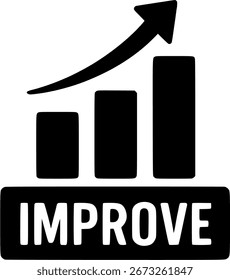 Icono plano de concepto de mejora empresarial