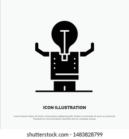 Business, Improvement, Man, Person, Potential solid Glyph Icon vector