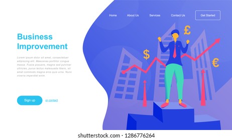 business improvement template design website